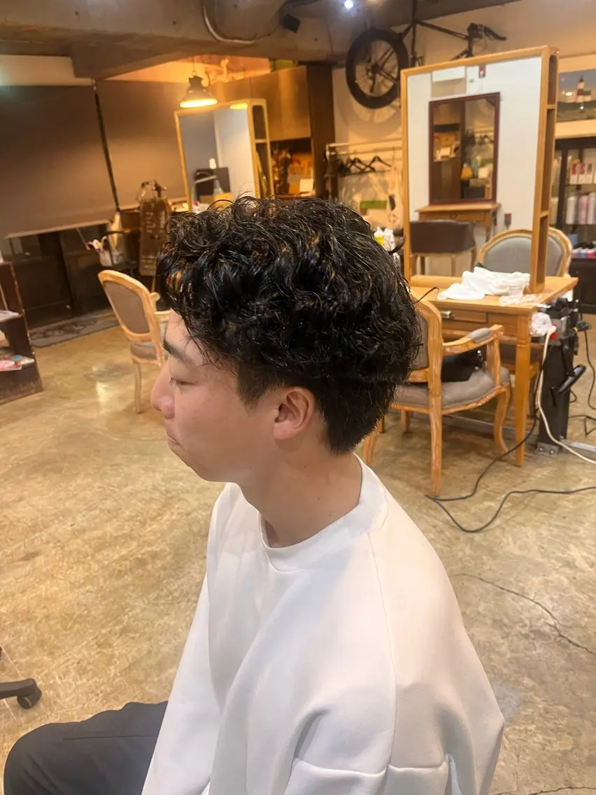 パーマ メンズ パーマ 松原 樹里のヘアスタイル