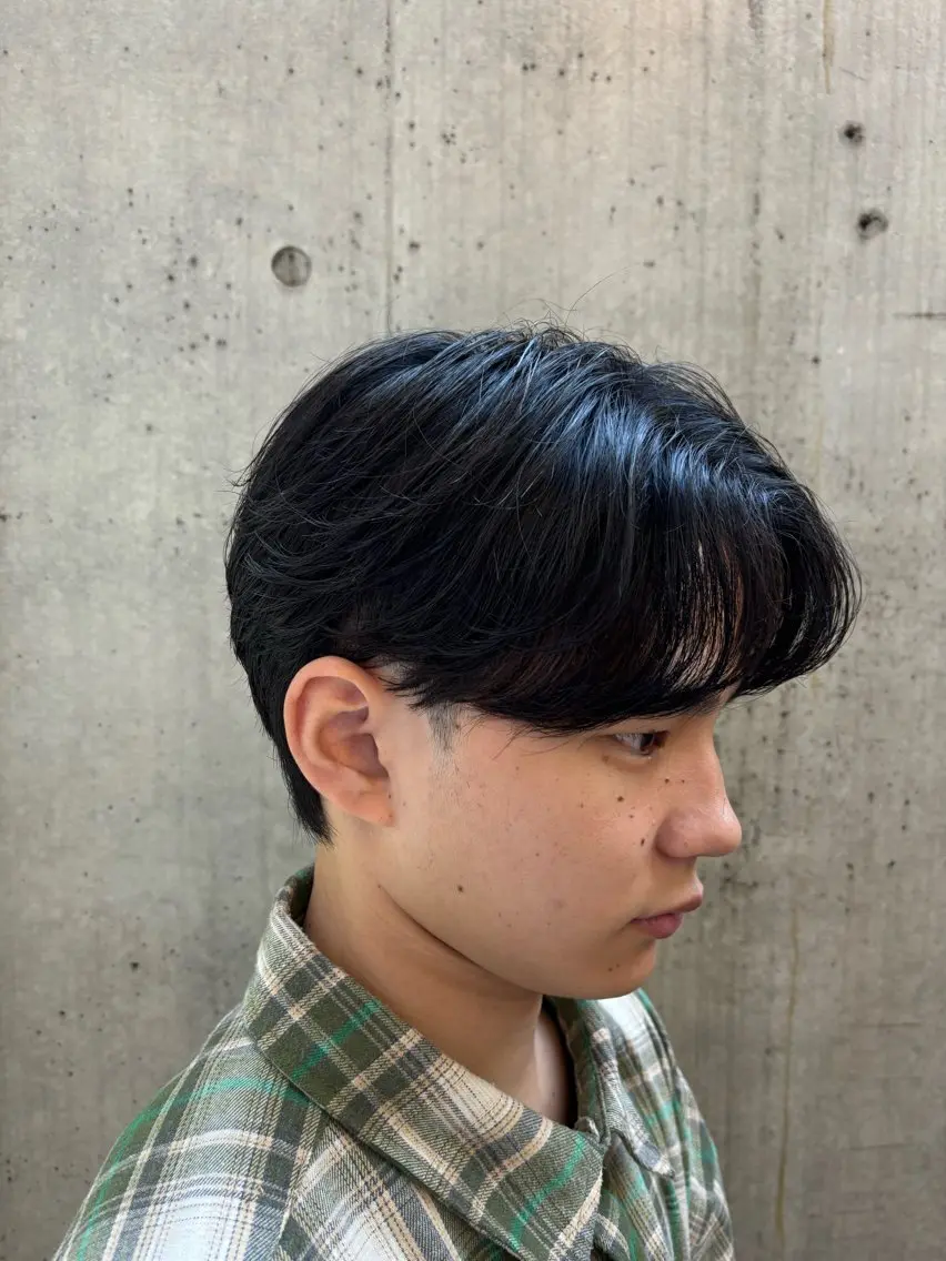 ショート パーマ メンズ カット パーマ カルマパーマ韓国ヘア shiryuのヘアスタイル