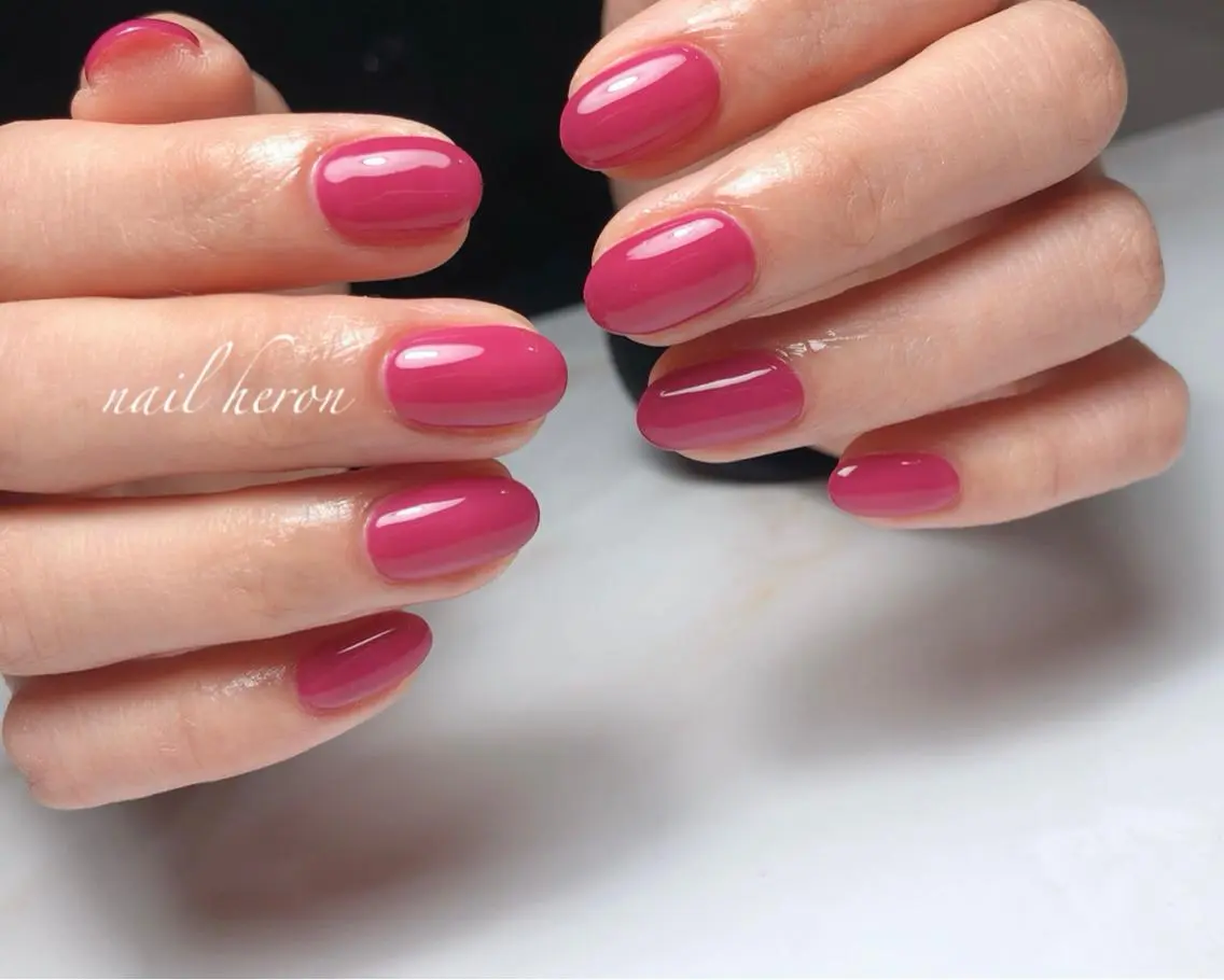 ネイル ピンク パープル ハンドネイル saki_ nail heronのネイルデザイン