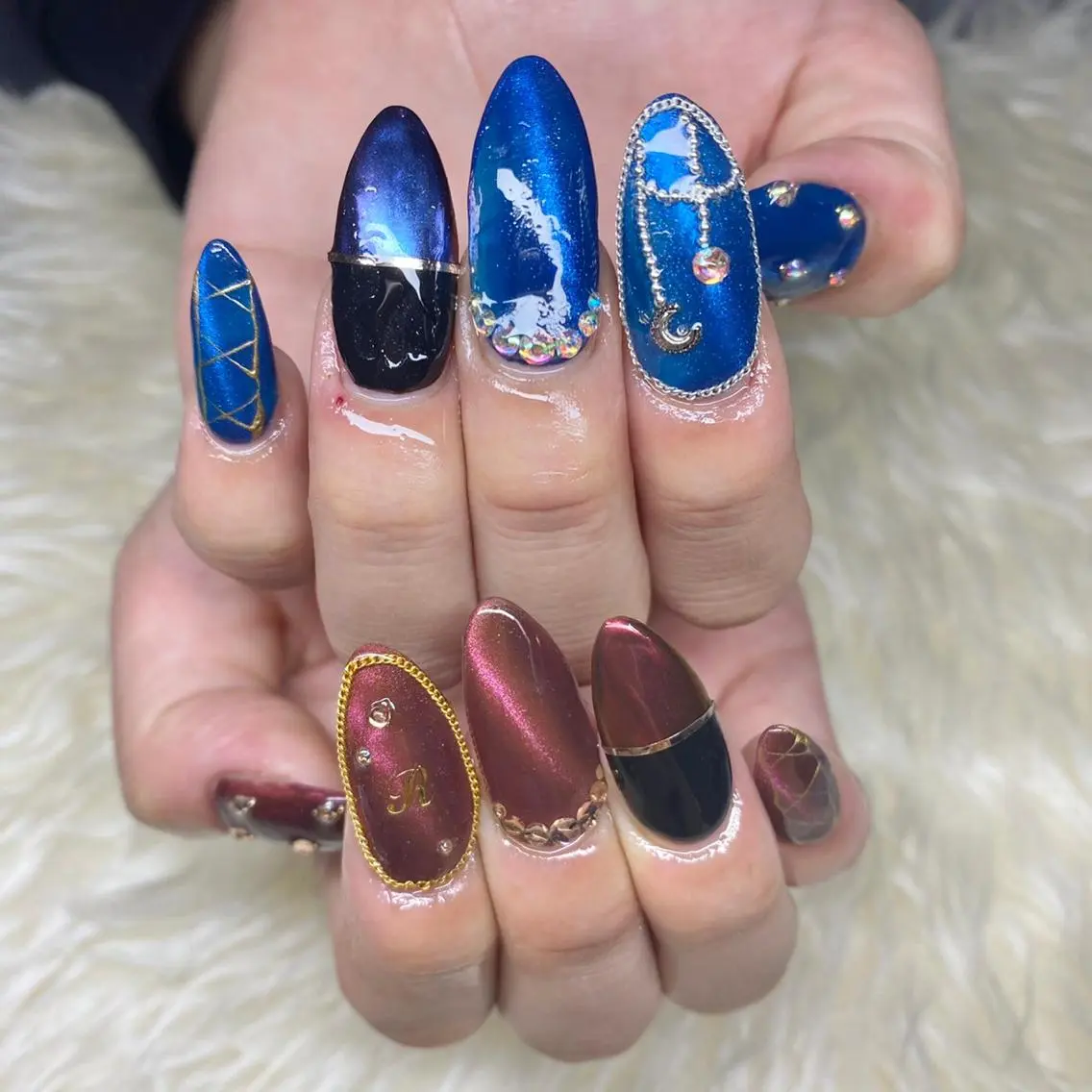ネイル アートネイル 長さ出し ハンドネイル Nail&eye Belire 新宿のネイルデザイン