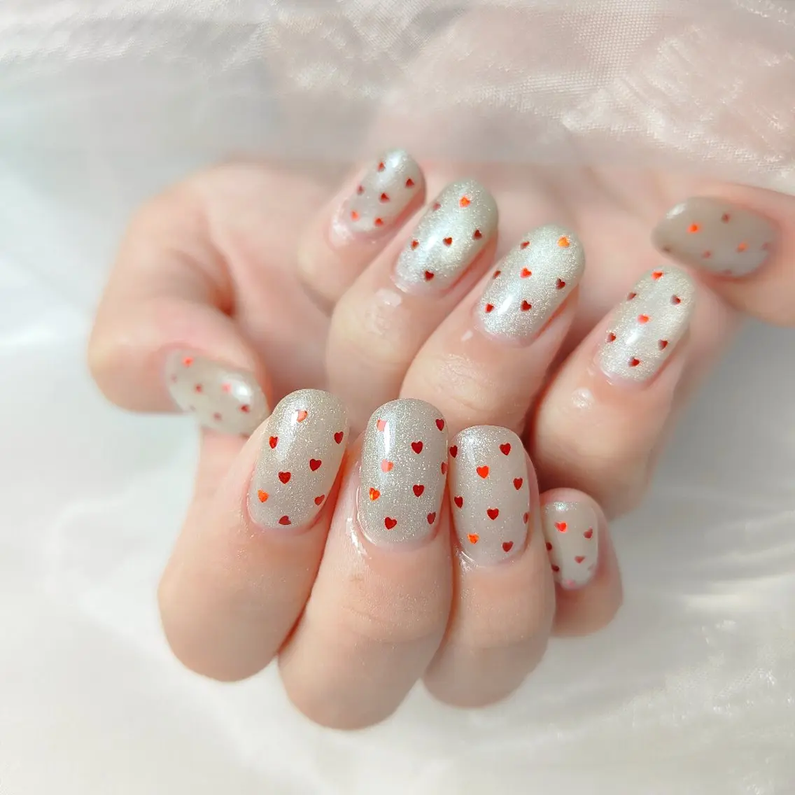 ネイル ハート マグネットネイル yuru calon nailのネイルデザイン