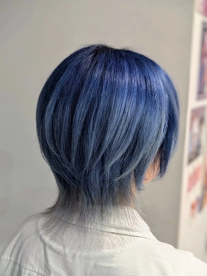 カラー グラデーションカラー ネイビーカラー 推しカラー🦉にじさ んじカラー🌈🕒✨のヘアスタイル