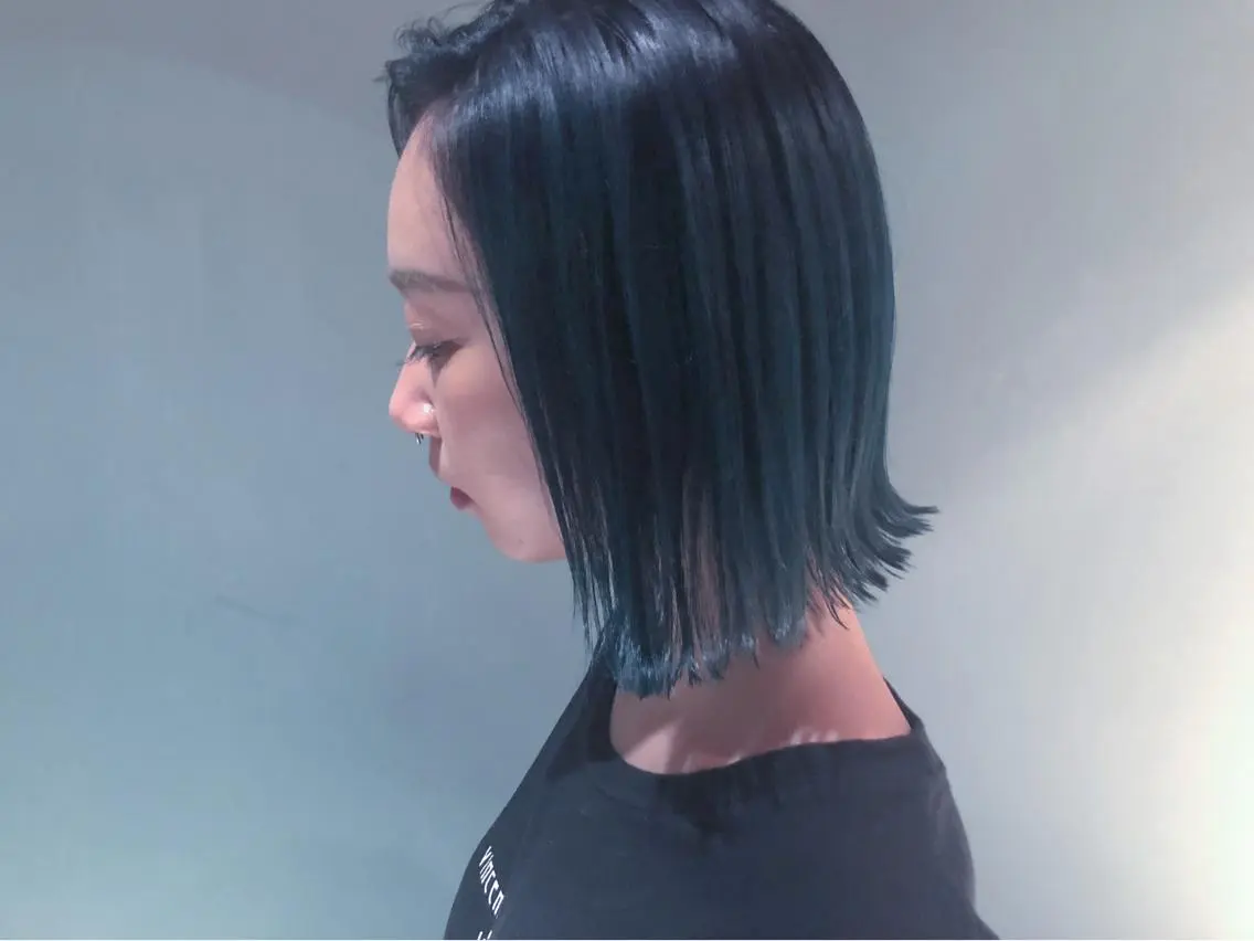 ミディアム カラー ブルーカラー salonF 🔸hamaのマツエク・マツパデザイン