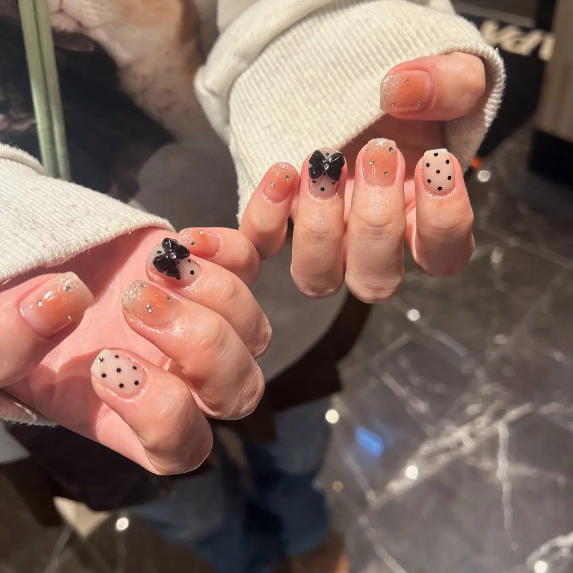 ネイル チークネイル ガーリー EmaNail Risaのネイルデザイン