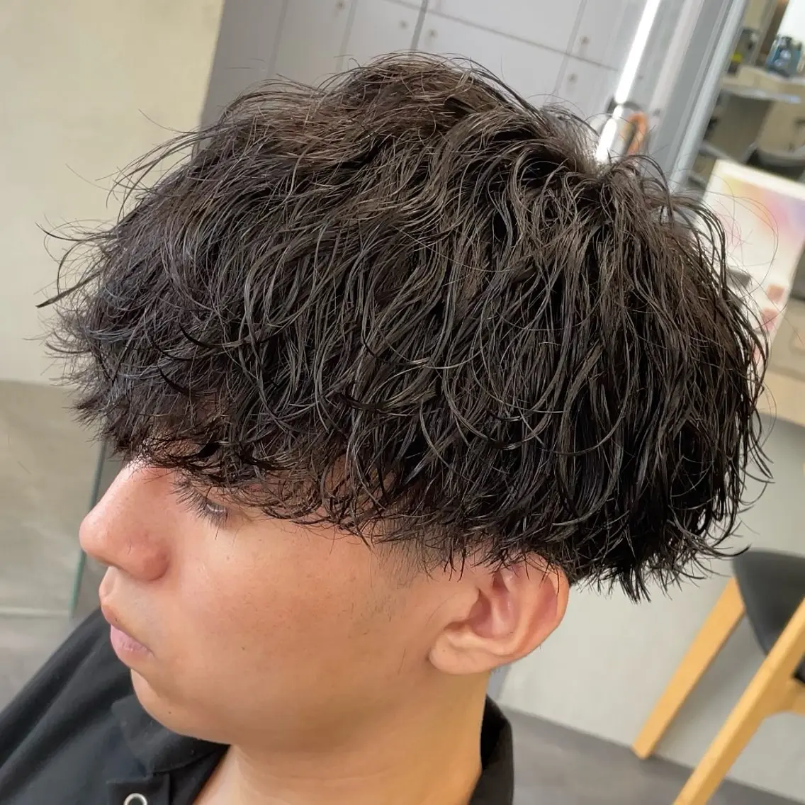 ミディアム パーマ ヘアアレンジ メンズ fifth 石川 凪のヘアスタイル