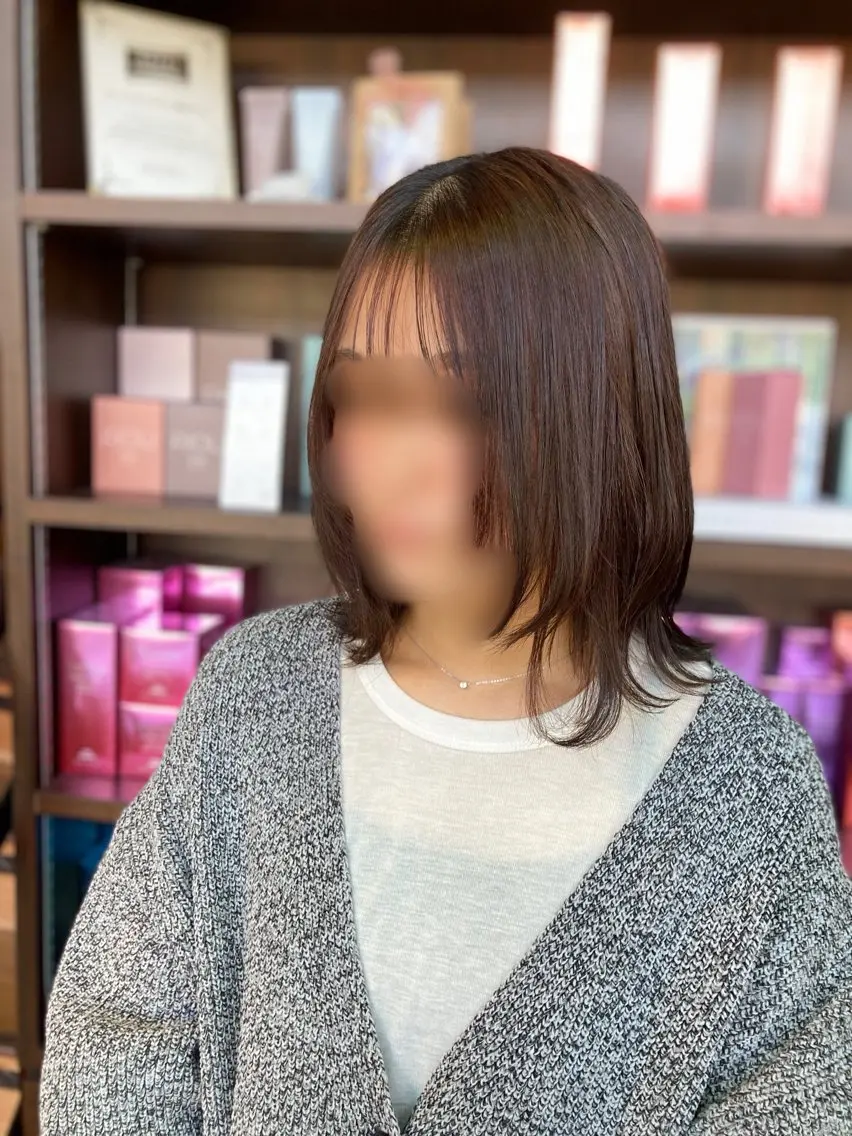 ミディアム カット 岡大前ハッシュカット ×髪質改善/松島大己のヘアスタイル