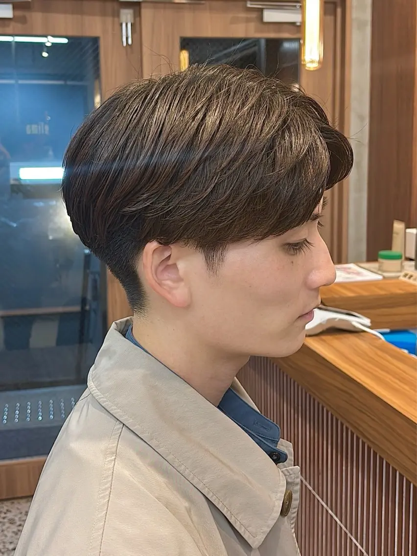 パーマ メンズ センターパート メンズパーマ ニュアンスパーマ カット パーマ 高橋一平 elima byのヘアスタイル