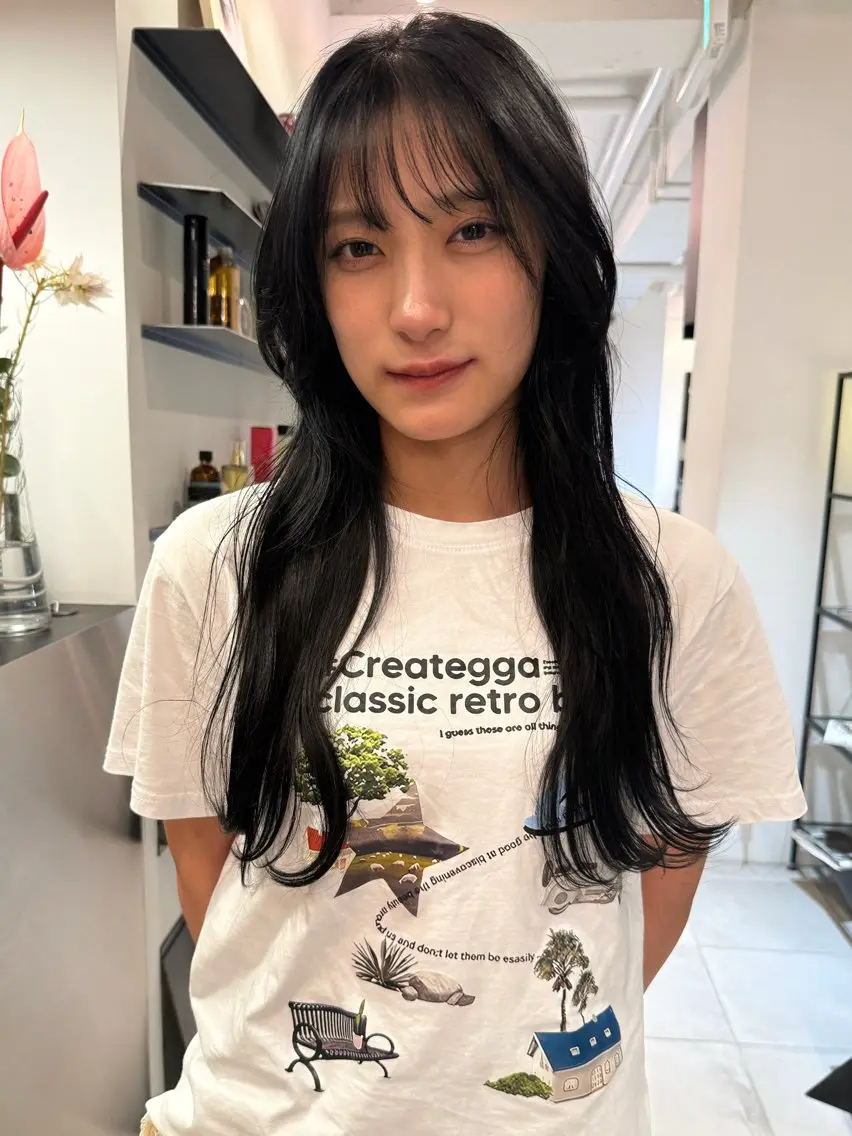 ロング 落合 智登世/ カラーモデル募集中のヘアスタイル