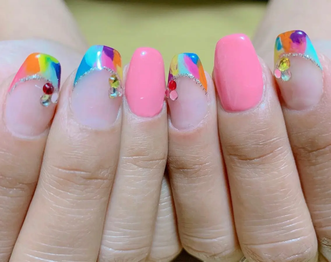 ネイル フレンチネイル スカルプネイル むねいる nail salonのネイルデザイン