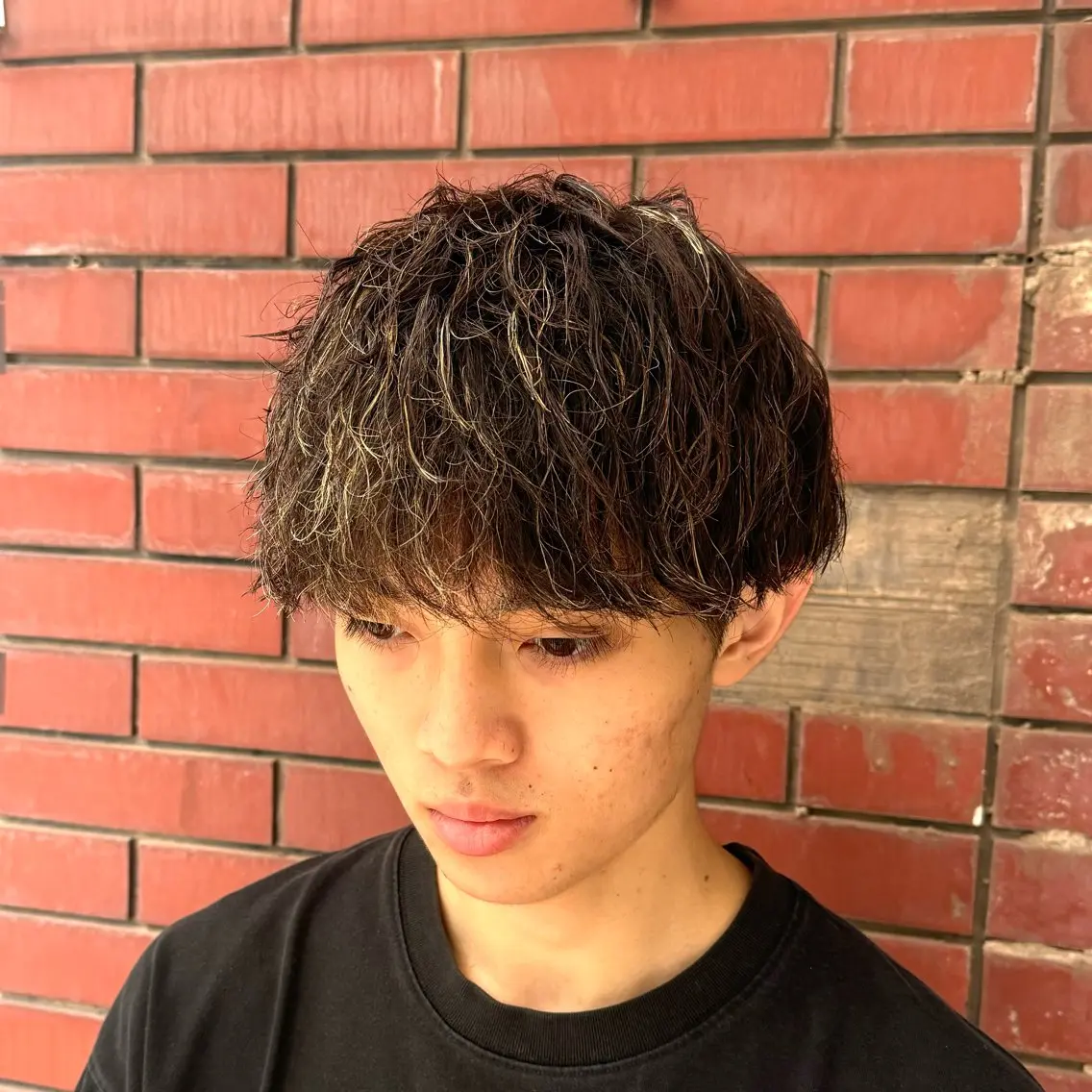 パーマ メンズ マッシュ カット パーマ 柏メンズカットパーマ NO.1タイチのヘアスタイル