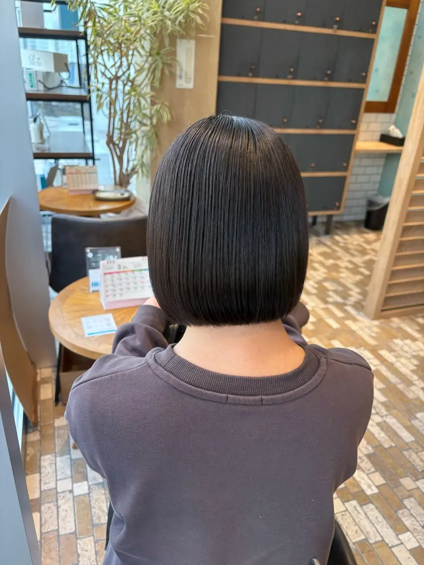 ショート 縮毛矯正 ノンダメージカラー/ ボブ/RINのヘアスタイル