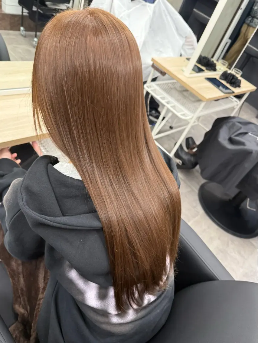 【🌼minimo限定🌷】ミニオイル付き👑ブリーチなしダブルカラー+濃密内部補修トリートメント🫧の写真