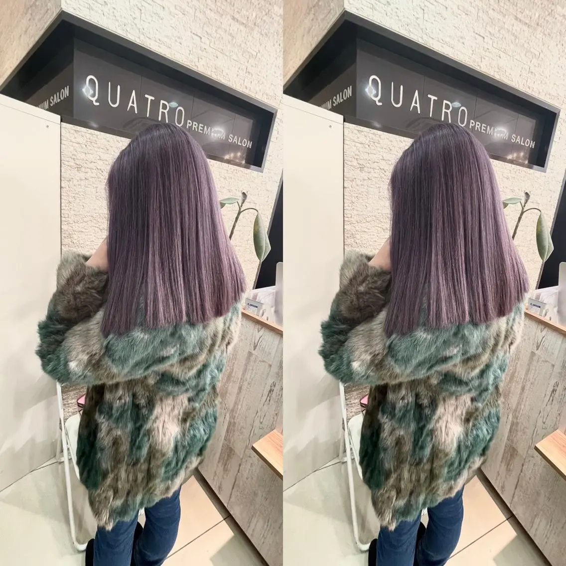 ミディアム カット ヘアカラー トリートメント Y Uのヘアスタイル