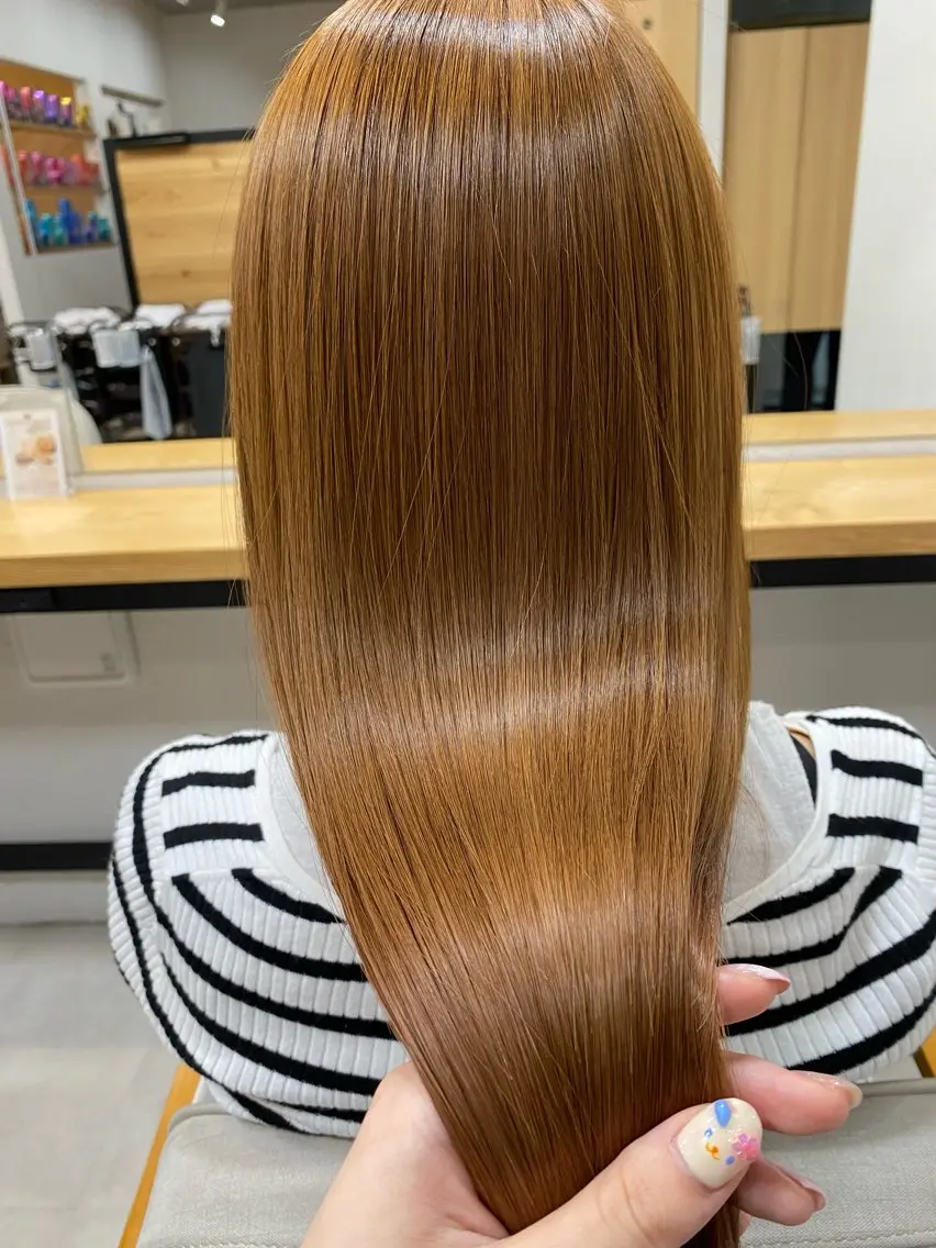 セミロング カット 縮毛矯正 HIYORI🧁 登戸のヘアスタイル