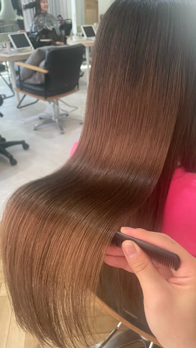 ロング ハッシュカット🖤✨ 顔周り/韓国ヘアのヘアスタイル