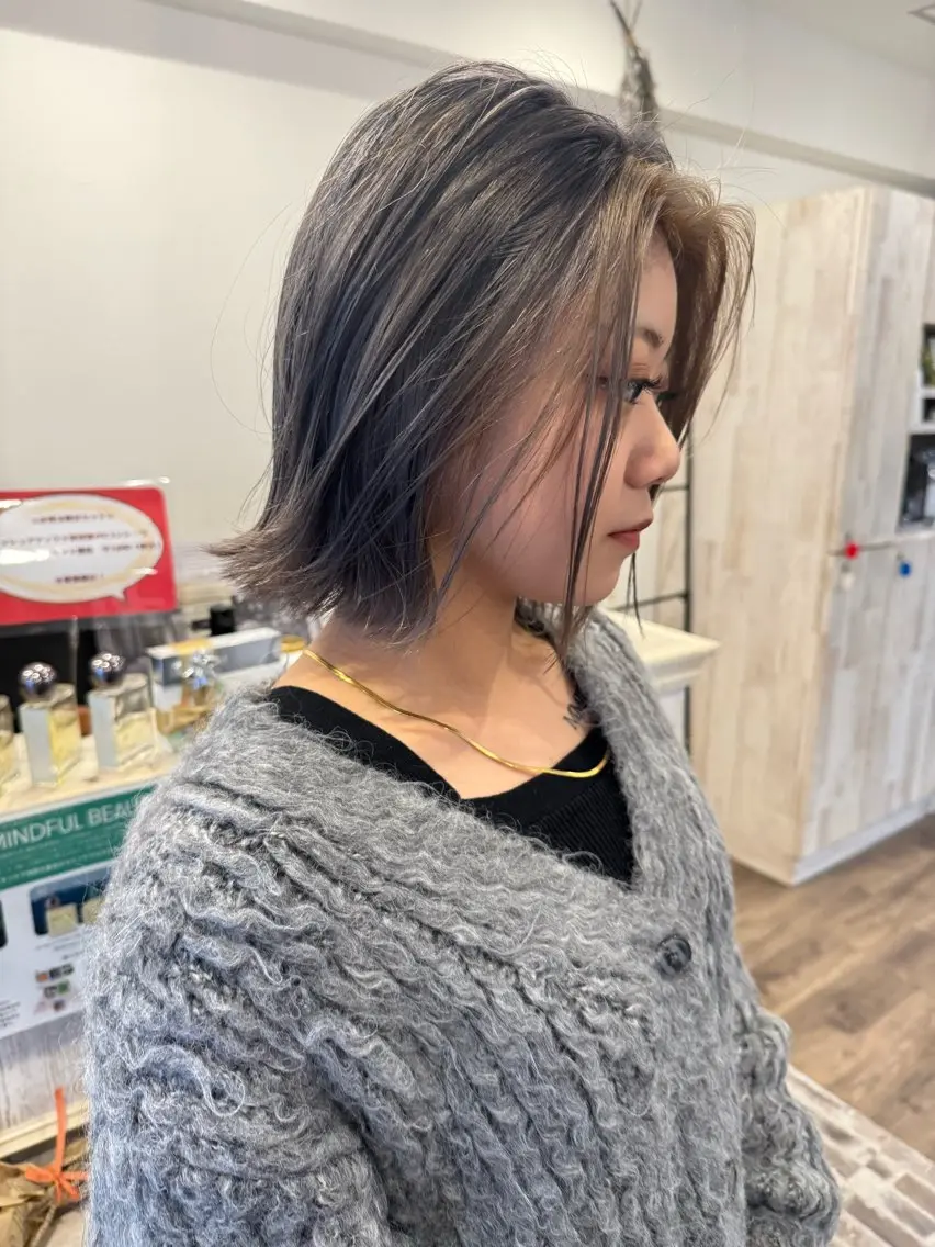 ショート カラー ミストバング  フェイスフレーミング ヘアカラー m ā l o.🌷 サカモトマイコのヘアスタイル