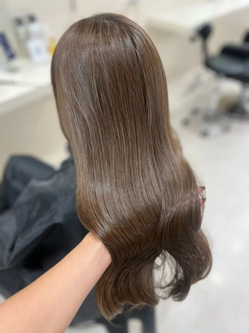 ロング カラー ベージュカラー ヘーゼル ヘアカラー ヘアセット 大人上品ベージュ 🎀HARUNAのヘアスタイル