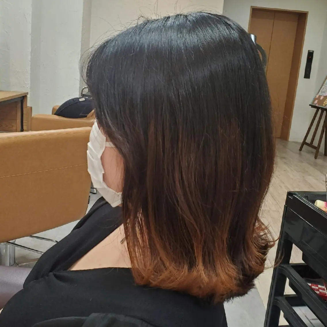 ミディアム 髪質改善/白髪ぼかし SHIONのヘアスタイル