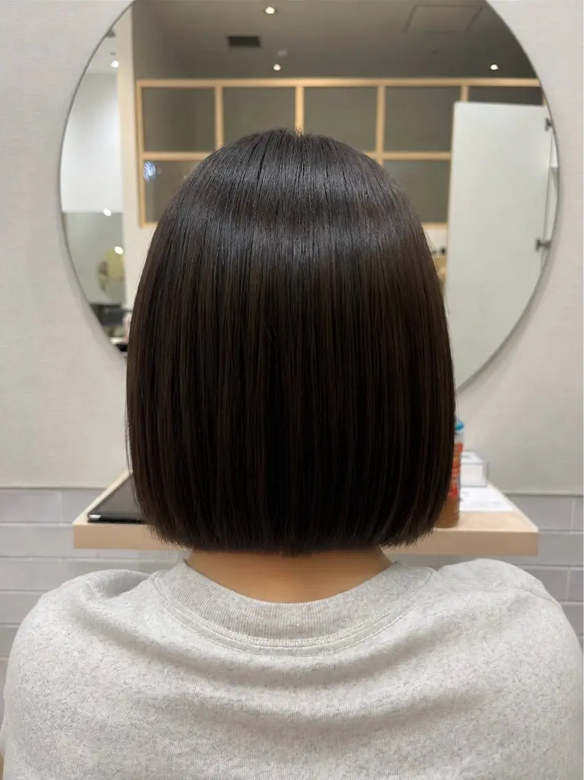 ショート ボブ 縮毛矯正 レディースカット/ ヒグレアキコのヘアスタイル
