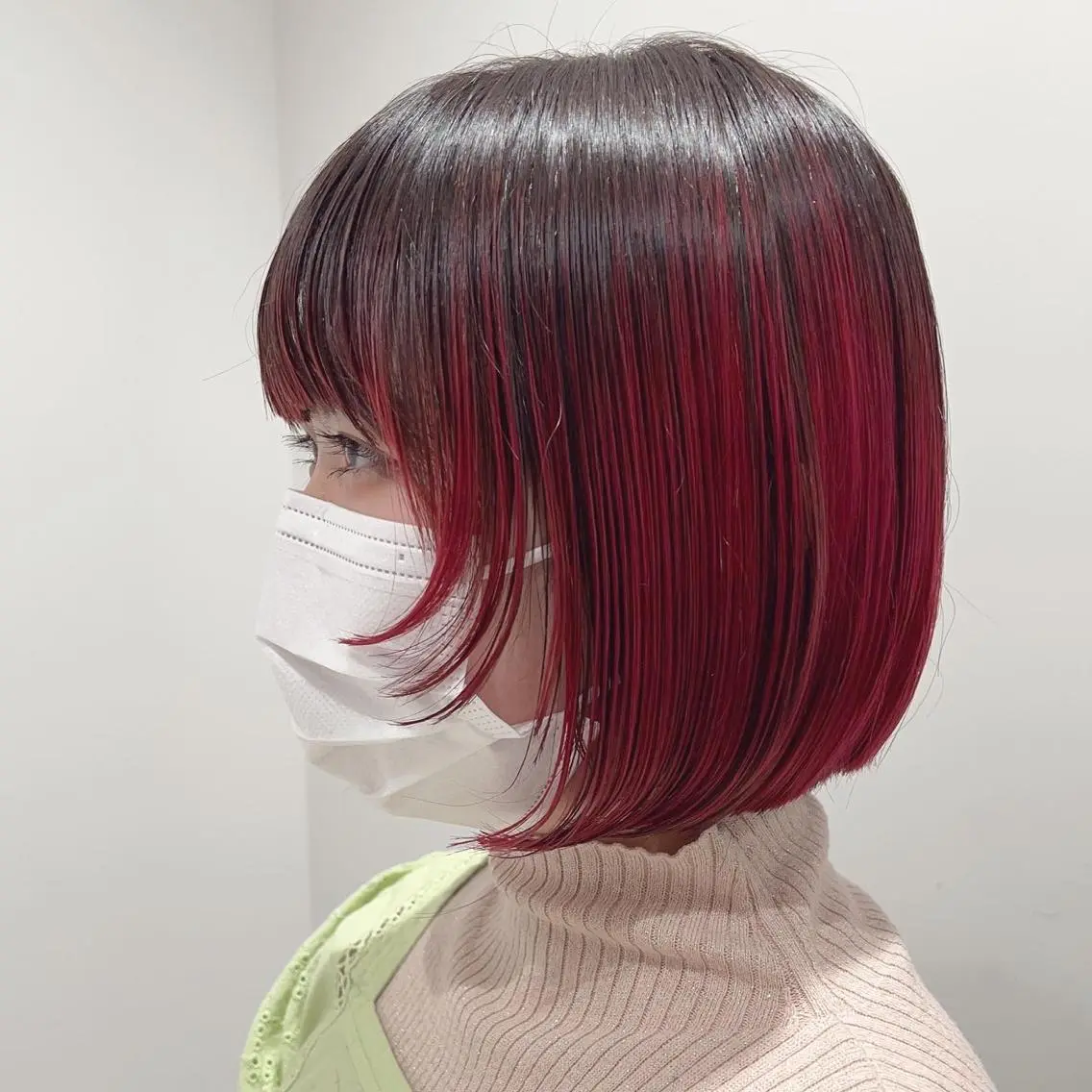ショート カラー 切りっぱなしボブ ボブ 顔周りカット 姫カット カット ヘアカラー トリートメント スキバサミを使わない カット🌼唯🌼のヘアスタイル