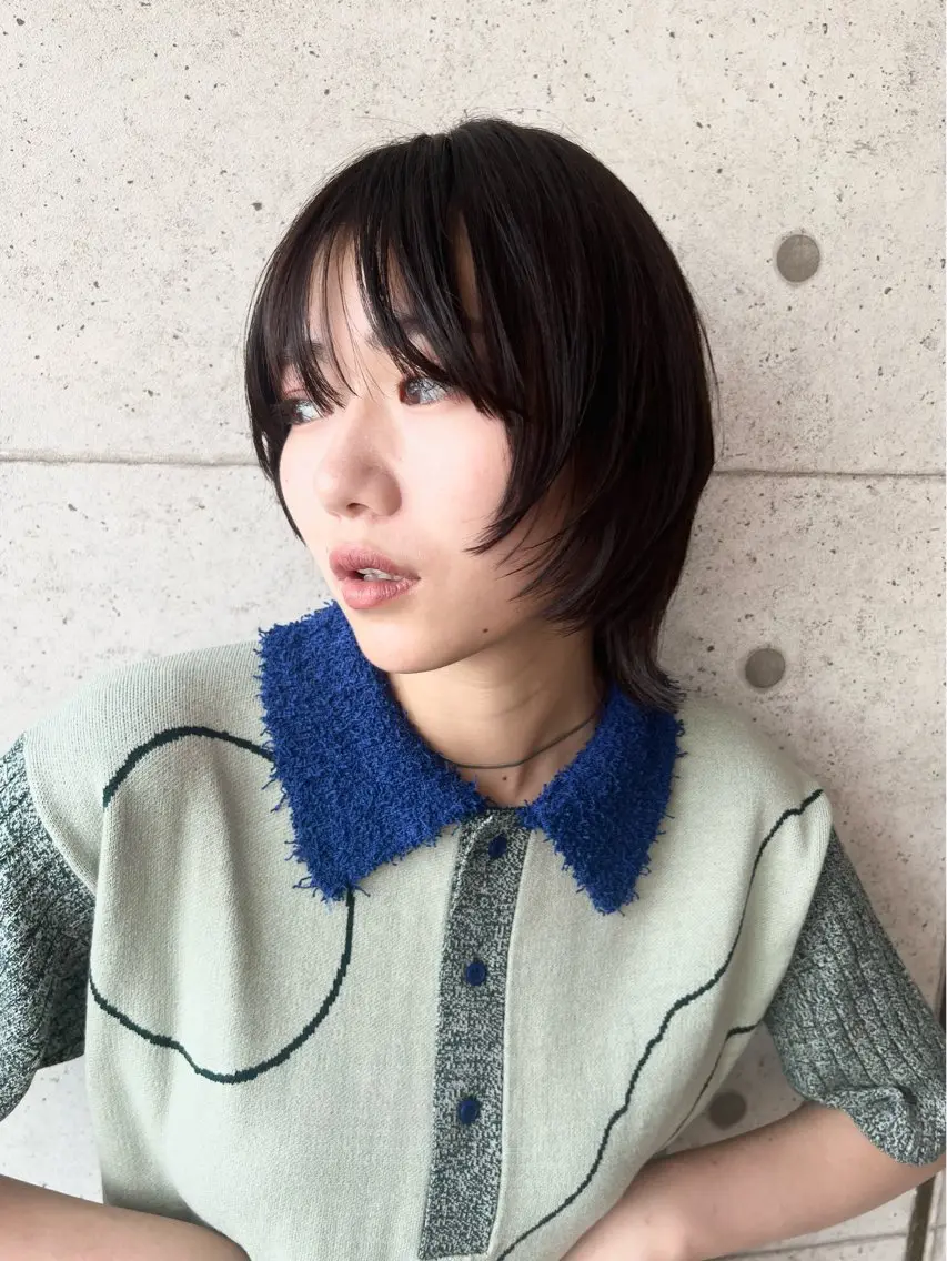 ショート ウルフカット カット 高木 麻知子のヘアスタイル