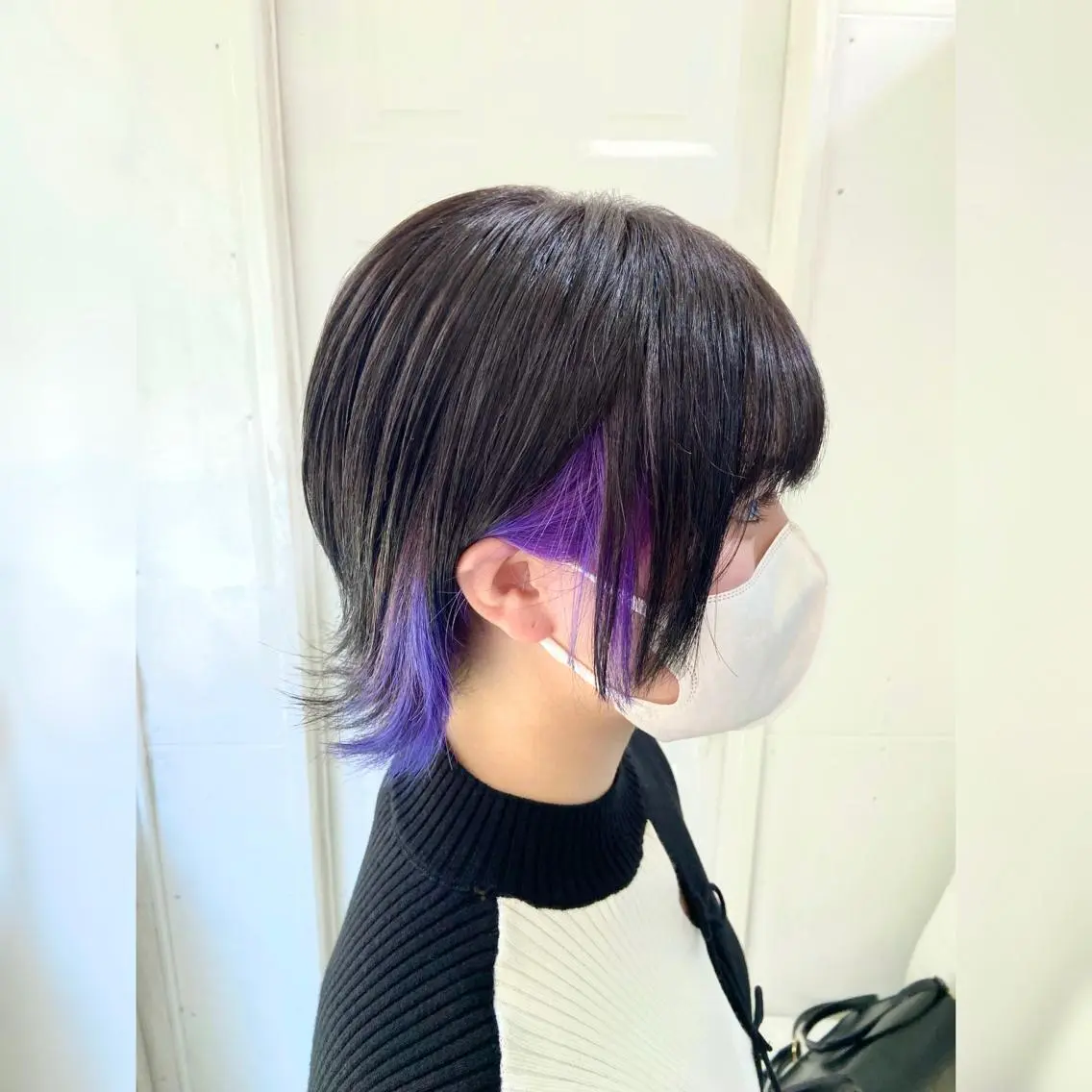ショート カラー インナーカラー パープルカラー ヘアカラー ♥️ルフ🐒 ミレイ♥️のヘアスタイル