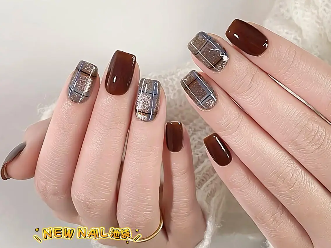 ネイル メンズ メンズ韓国風 ボルドー ブラウン 長さ出し フレンチネイル ハンドネイル ハンドケア NEW NAIL KaKa❤️🔥のネイルデザイン