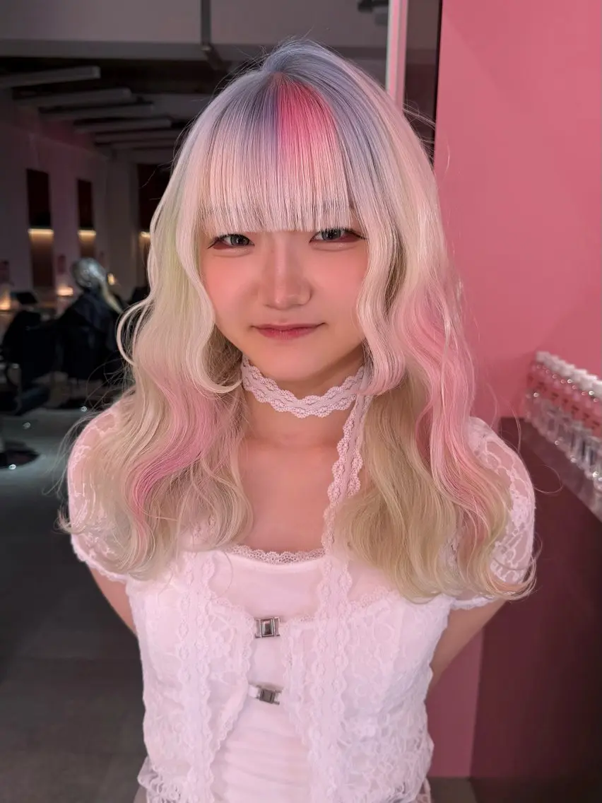 ミディアム カラー ヘアカラー トリートメント レイヤー/エクステ/ カラー/MAHIROのヘアスタイル