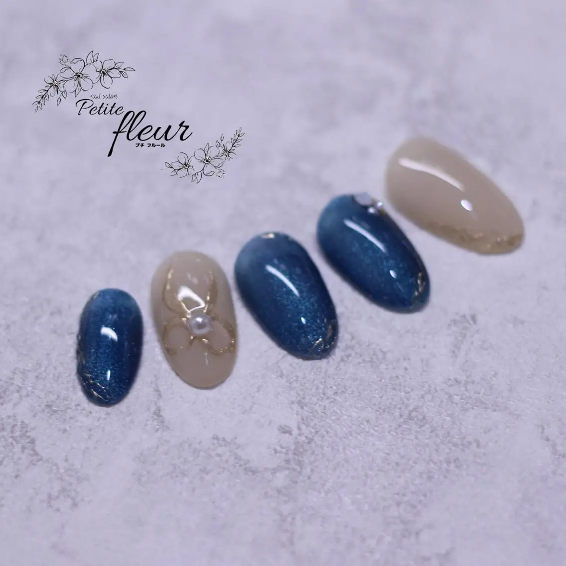 ネイル マグネットネイル ❁⃘*。Petite fleur❁⃘*りさのネイルデザイン