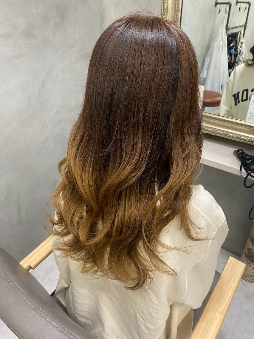 セミロング カラー カット 髪質改善特化美容師 酸性ストレート近藤俊のヘアスタイル