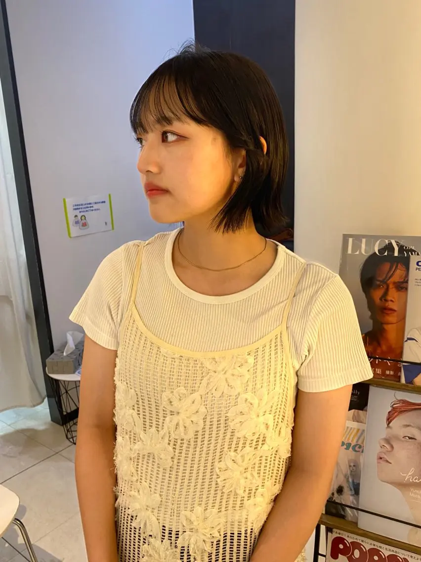 ショート カラー ボブ カット ヘアカラー トリートメント mai / linoah˚✧のヘアスタイル