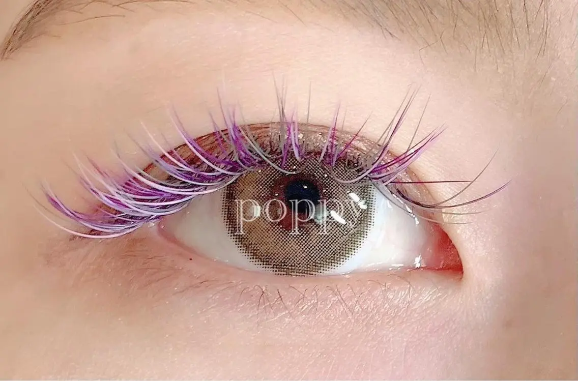マツエク・マツパ カラーマツエク モデル募集 POPPY 川崎のマツエク・マツパデザイン