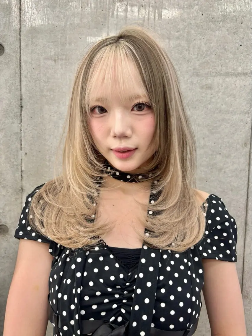 ミディアム レイヤーカット Hazuki🎀 /韓国ヘア/レイヤーのヘアスタイル