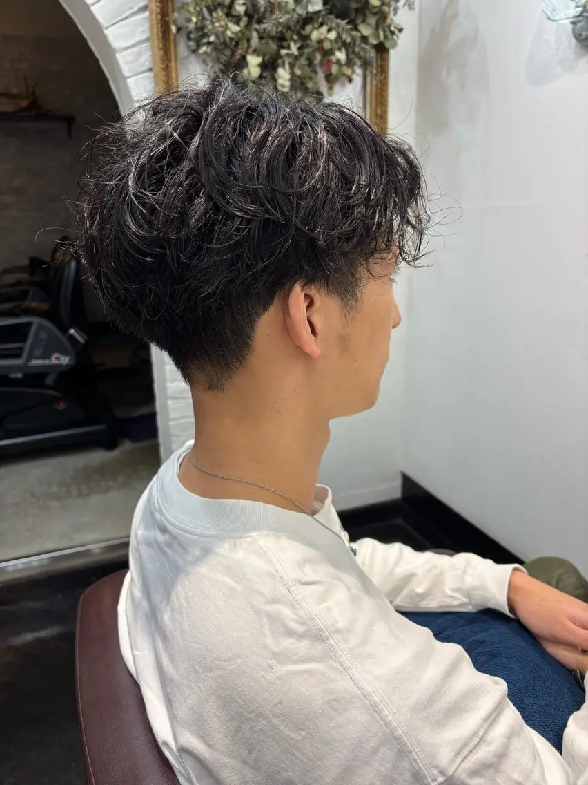 パーマ メンズ カット パーマ 熊倉 空のヘアスタイル