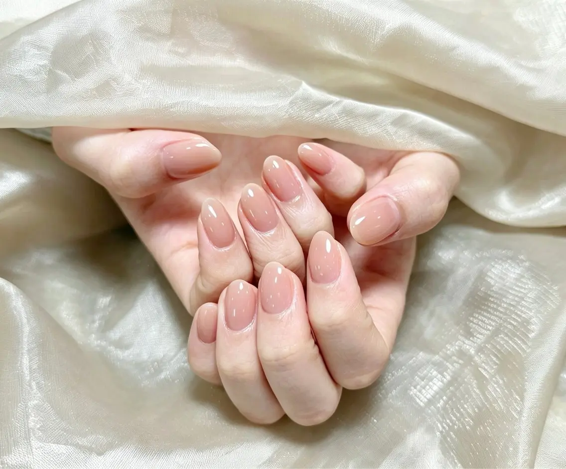 ネイル チークネイル 長さ出し フレンチネイル ジェルネイル 韓国ネイル ハンドネイル Lucky Nail Salon❶のネイルデザイン