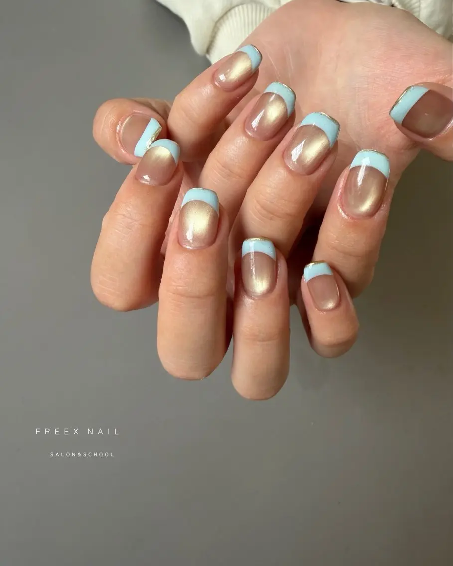 ネイル フレンチネイル ハンドネイル フットネイル freex nail /ニュアンス/個性派のネイルデザイン