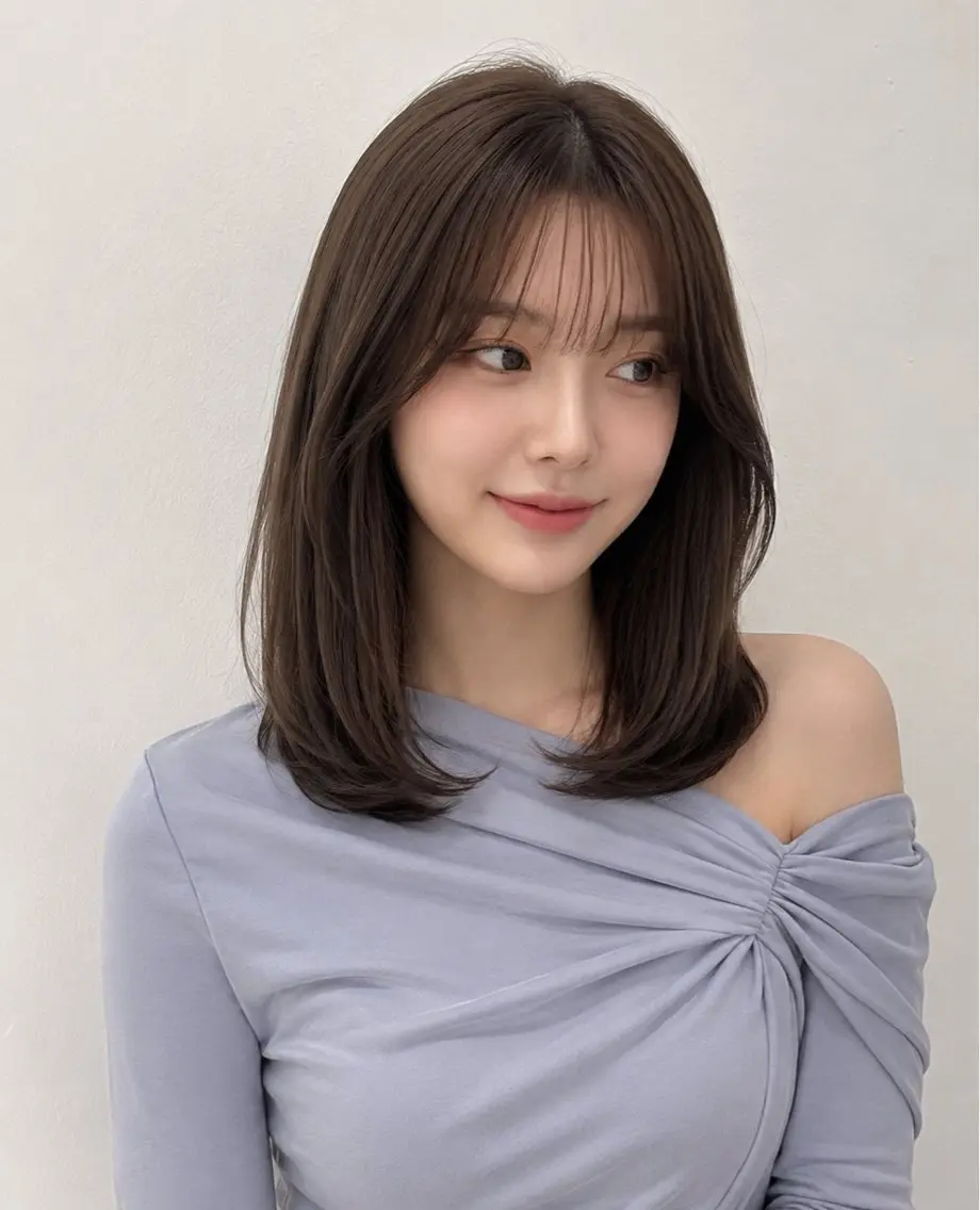 ミディアム カラー カット ヘアカラー トリートメント モテ🤍トレンドヘア /新宿/ワカナのヘアスタイル