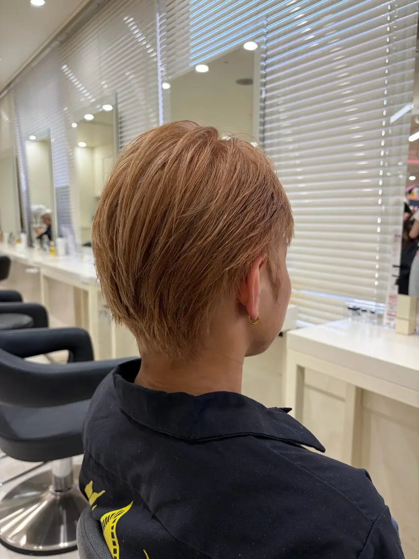 ショート カラー ヘアアレンジ メンズ ヘアカラー トリートメント さくら🍒 暖色カラー/髪質改善のヘアスタイル