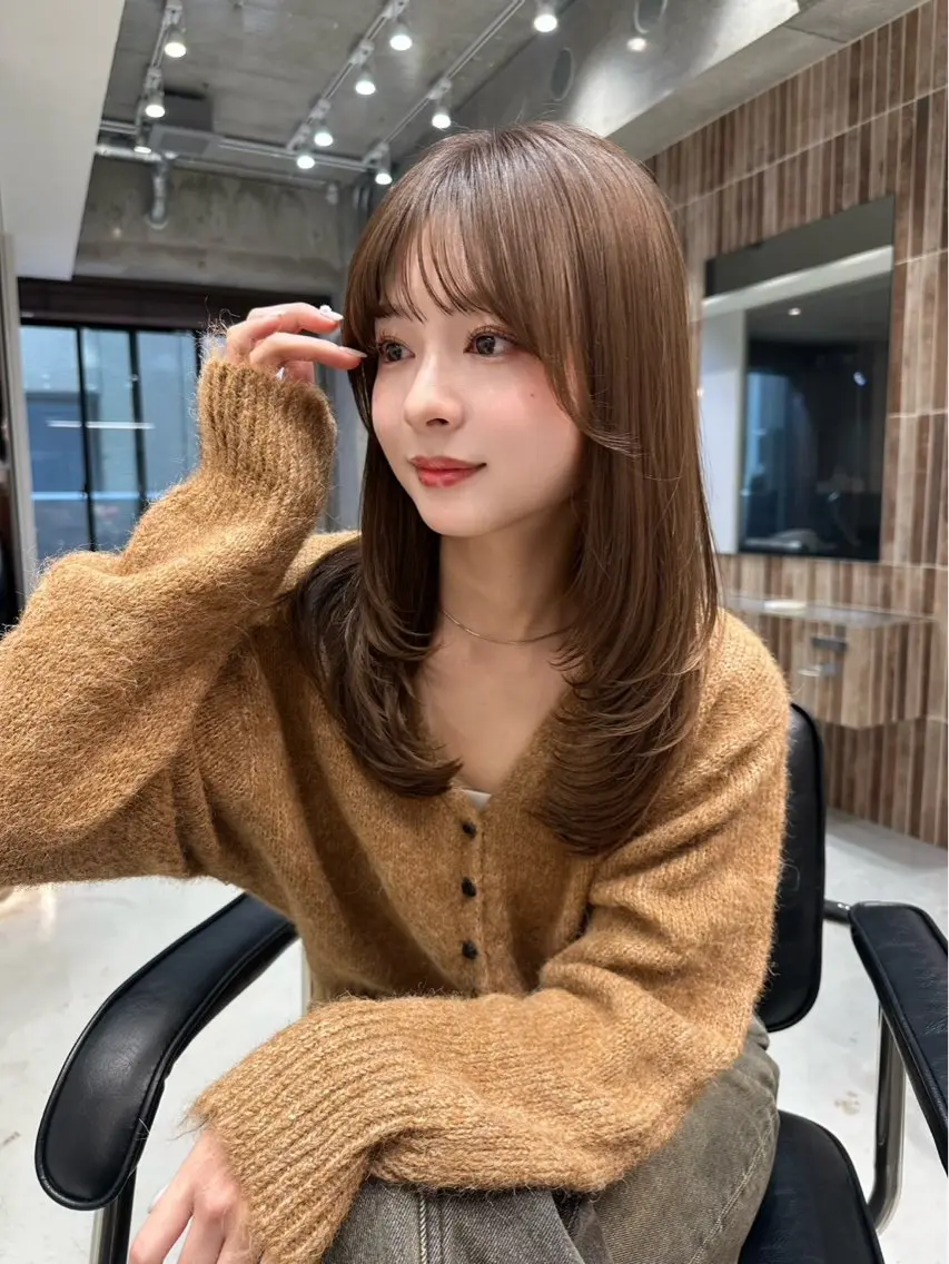 セミロング mizuki /カットモデル募集のヘアスタイル