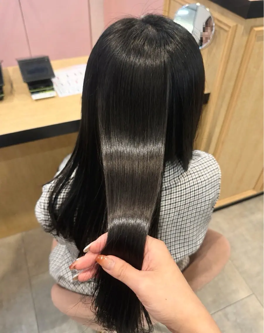 ロング カット 縮毛矯正 トリートメント レイヤー/インナー 髪質改善/まなかのヘアスタイル