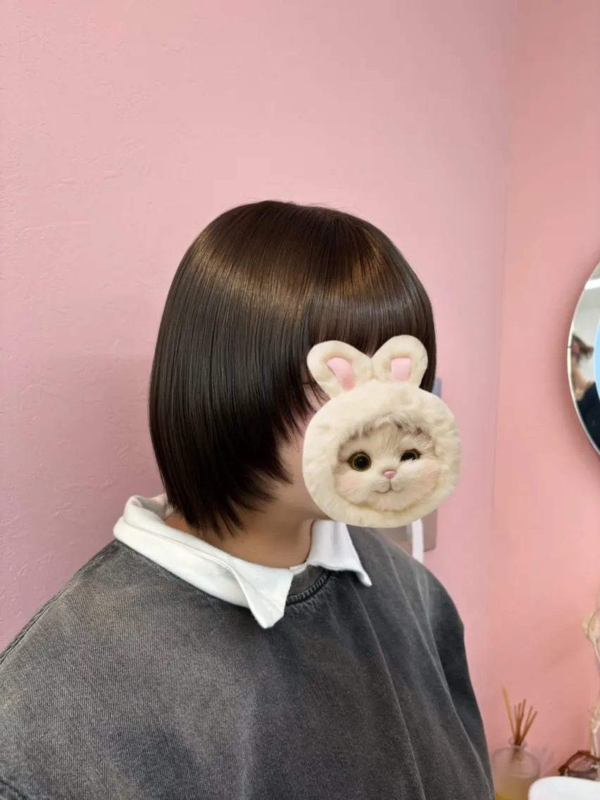ショート ボブレイヤー ボブ レイヤーカット 小顔カット HASHI AYAKAのヘアスタイル