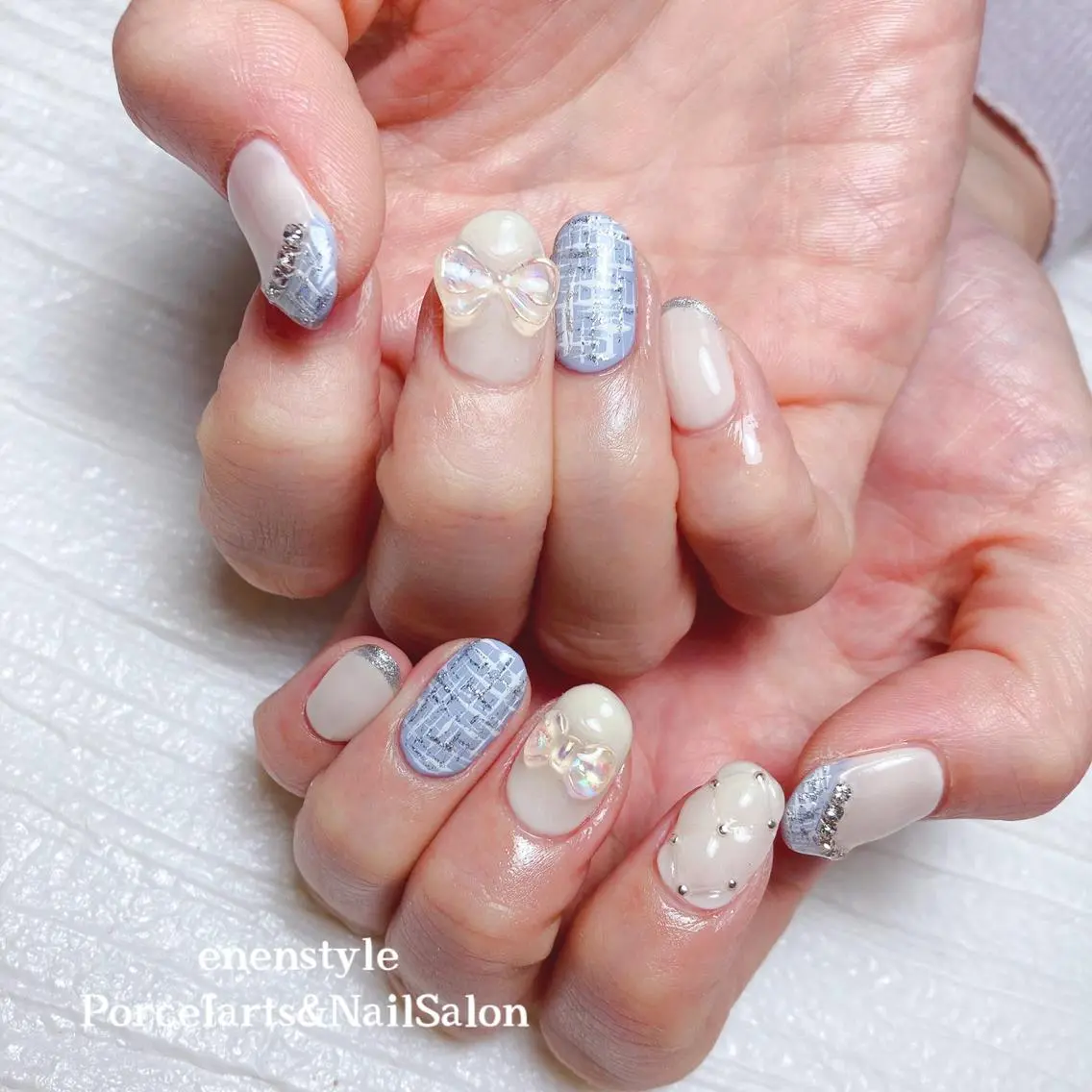 ミディアム ネイル 🐾enen style 🐾のネイルデザイン