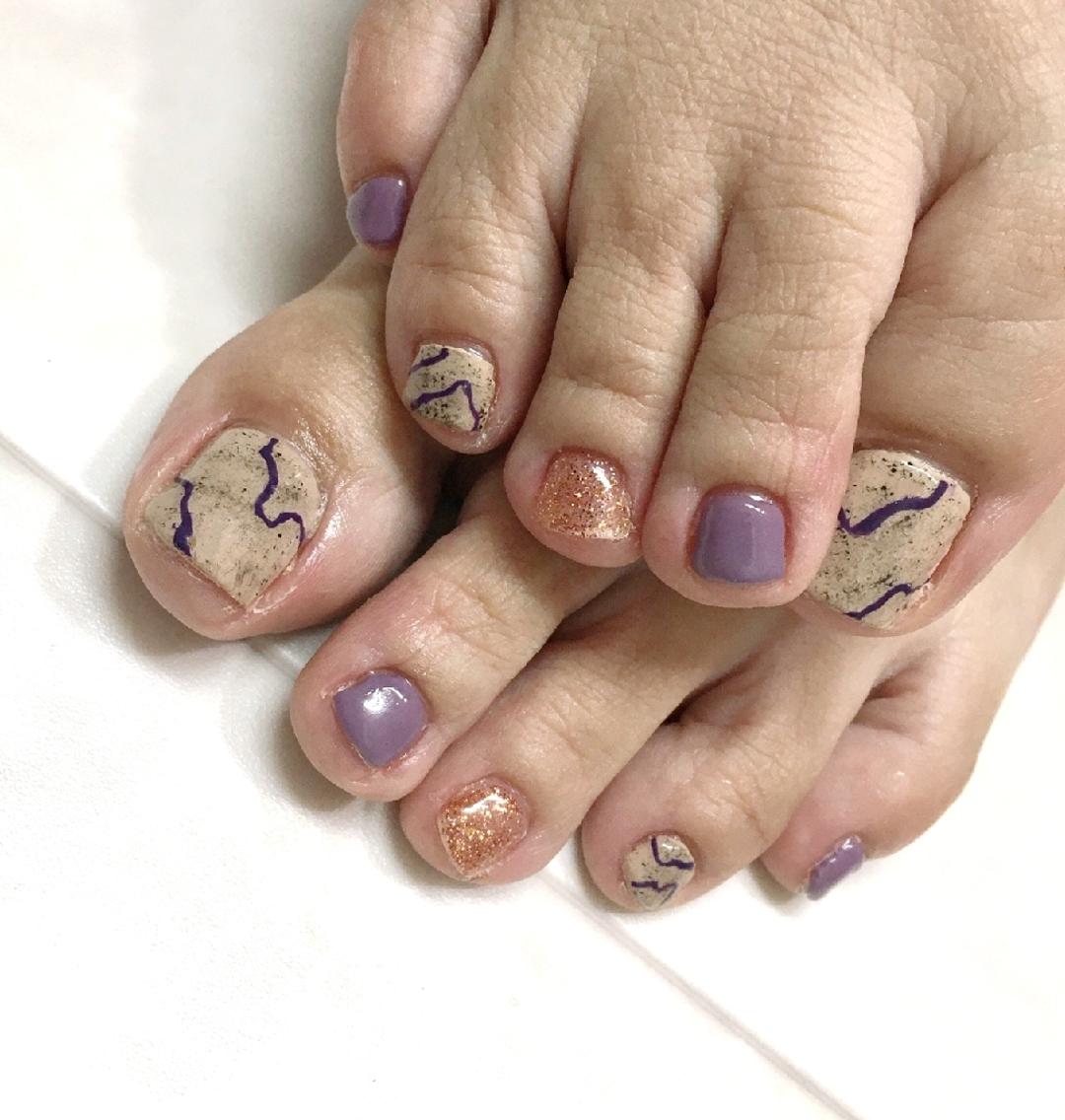 ネイル フットネイル フットネイル 推しネイル | 　aycnailのネイルデザイン