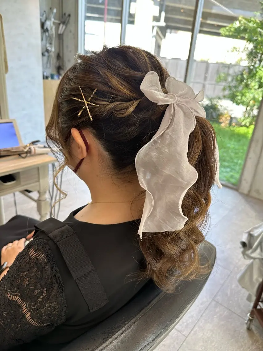 ロング ヘアアレンジ はやしほのか｜ ヘアセット×カラーのヘアスタイル