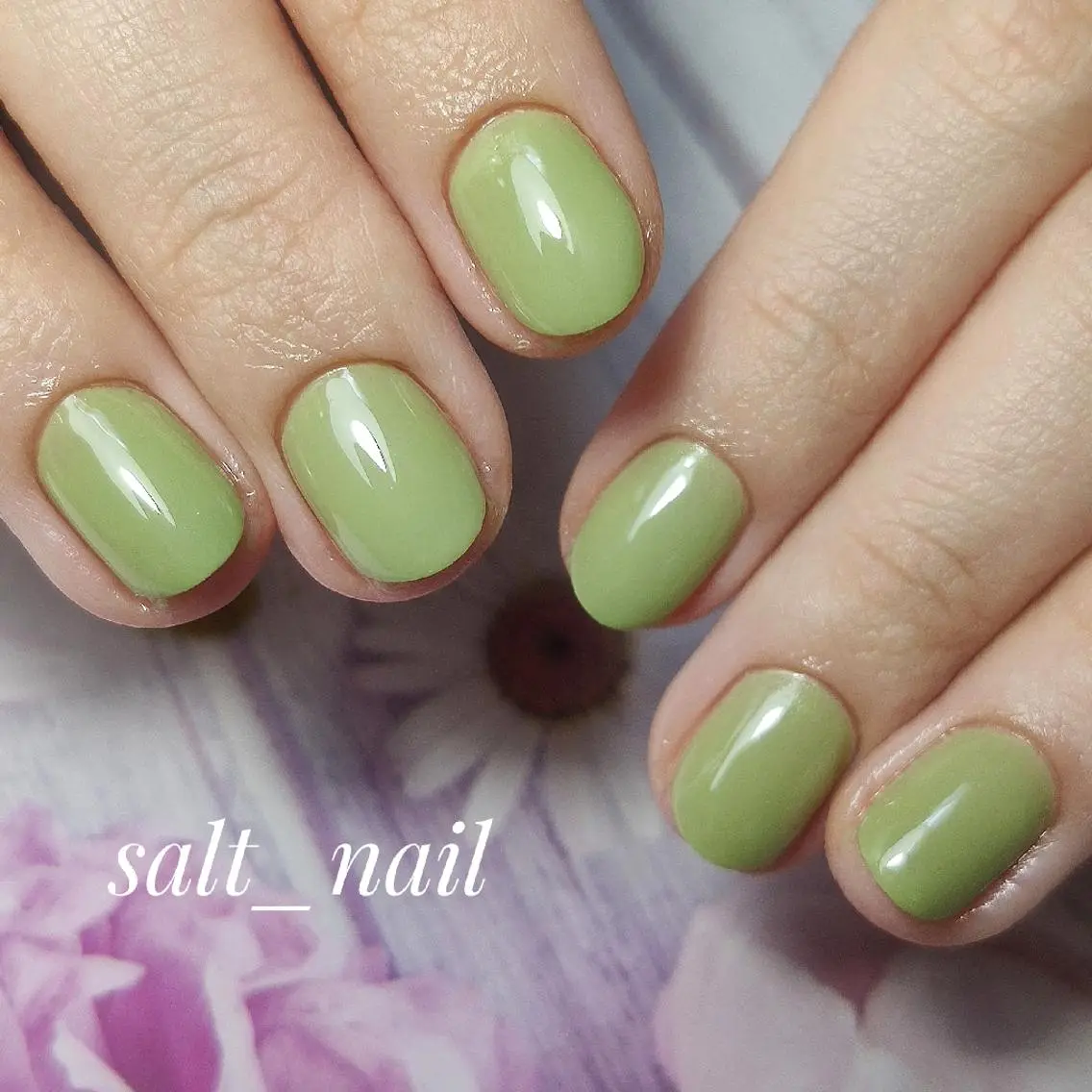 ネイル ピスタチオネイル ハンドネイル 個人サロン saltnailのネイルデザイン