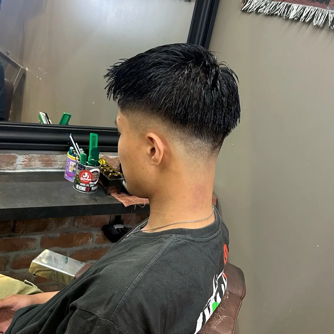ショート メンズ フェードカット スキンフェード カット 💈針金パーマ/ ソフトアフロ💈望愛のヘアスタイル