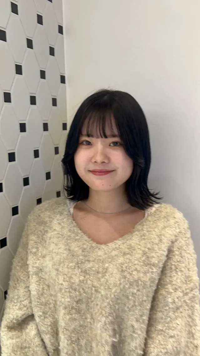 ミディアム カラー ヘアアレンジ ヘアカラー トリートメント 顔周り/透明感/銀座 🩵rinoのヘアスタイル
