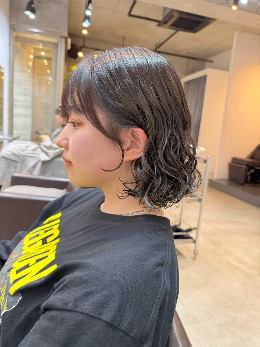 ショート カット パーマ 🌈朝5分で簡単 おしゃれパーマ🌈のヘアスタイル