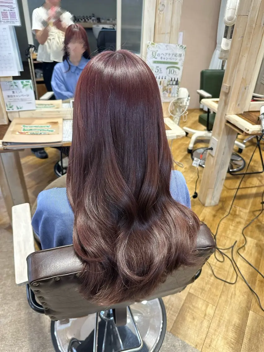 カラー ブラウンカラー ピンクカラー ヘアカラー 東浦 髪質改善カラー 透明感カラーのヘアスタイル