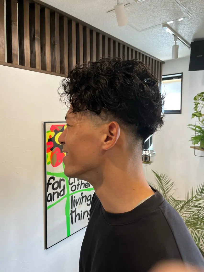 パーマ メンズ 藤本 康太のヘアスタイル